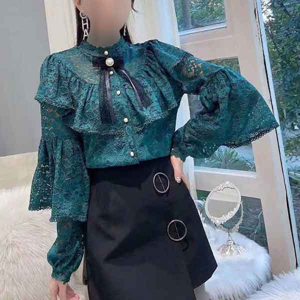 مدل بلوز مجلسی ساده و شیک گیپور