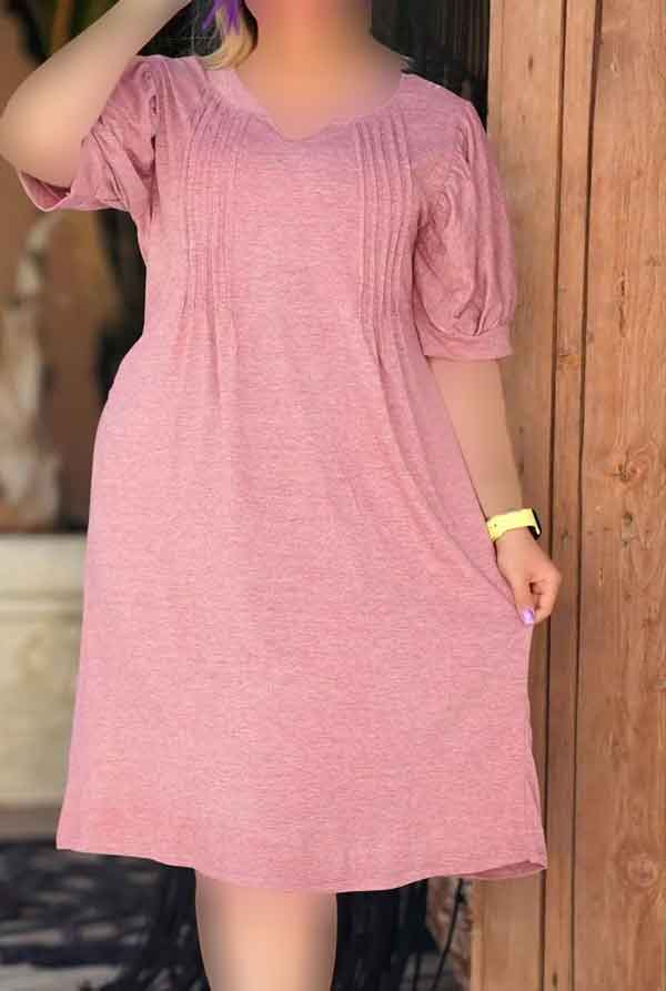 مدل پیراهن زنانه خانگی کوتاه و بلند (تریکو)