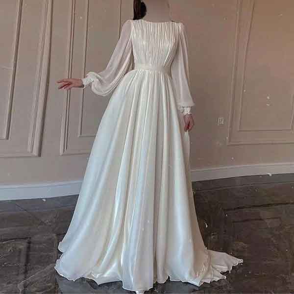 مدل لباس بلند ساده و شیک برای عروسی