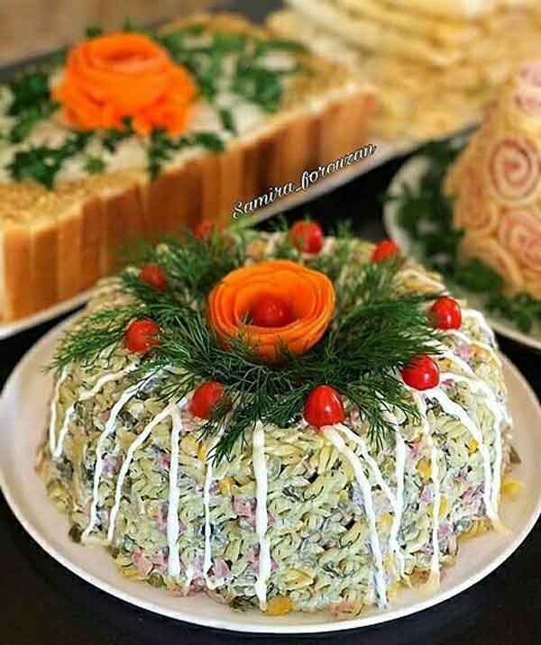 تزیین سالاد الویه جدید برای مدرسه