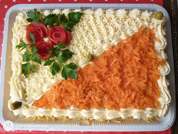 تزیین سالاد الویه جدید برای مدرسه