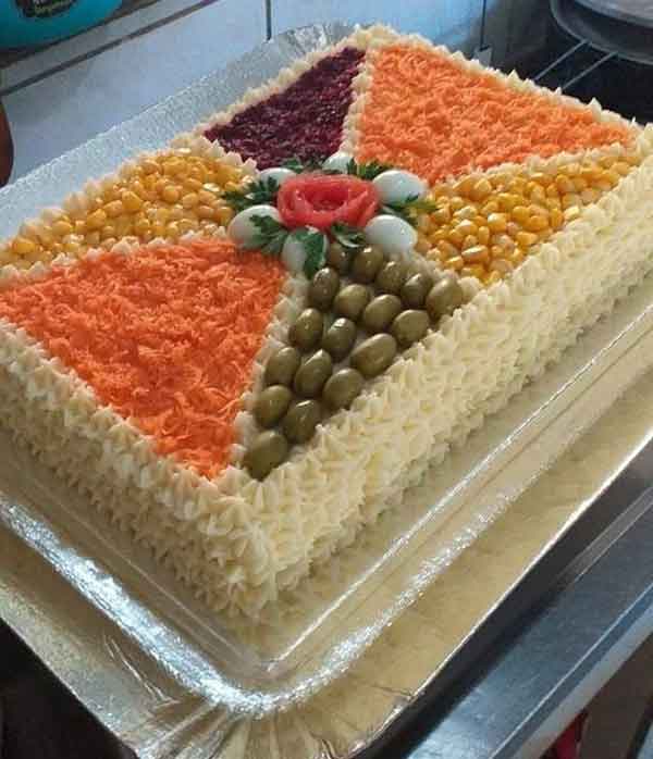 تزیین سالاد الویه جدید برای مدرسه