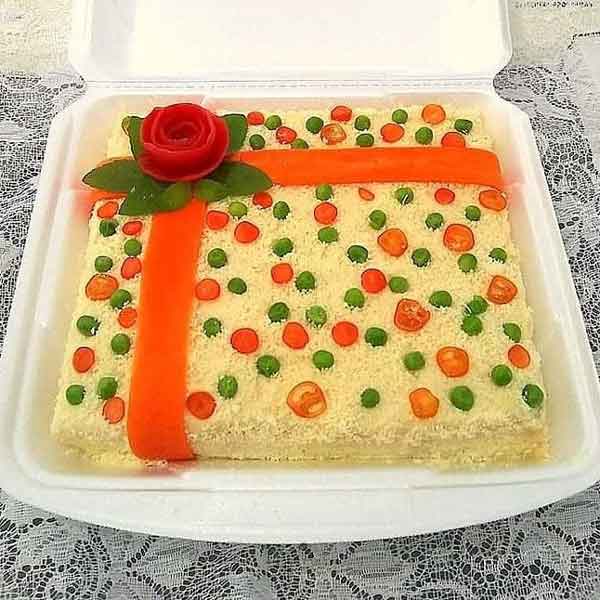 تزیین سالاد الویه جدید برای مدرسه