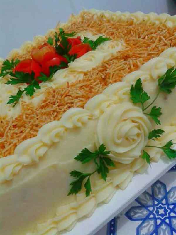 تزیین سالاد الویه جدید برای مدرسه