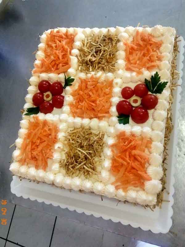 تزیین سالاد الویه جدید برای مدرسه