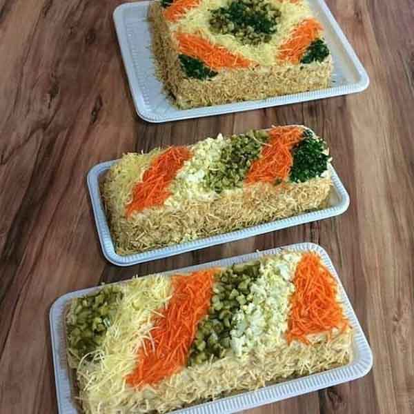 تزیین سالاد الویه جدید برای مدرسه