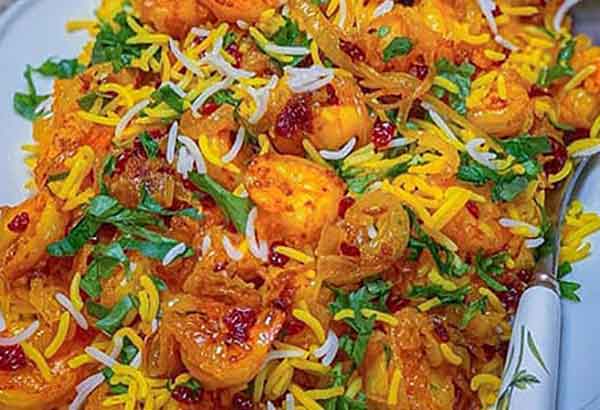 میگو پلو رستورانی طرز تهیه میگو پلو ساده ادویه میگو پلو طرز تهیه میگو سرخ شده با برنج میگو پلو مجلسی میگو پلو جنوبی نی نی سایت طرز تهیه میگو پلو با شوید پلو میگو آبادانی