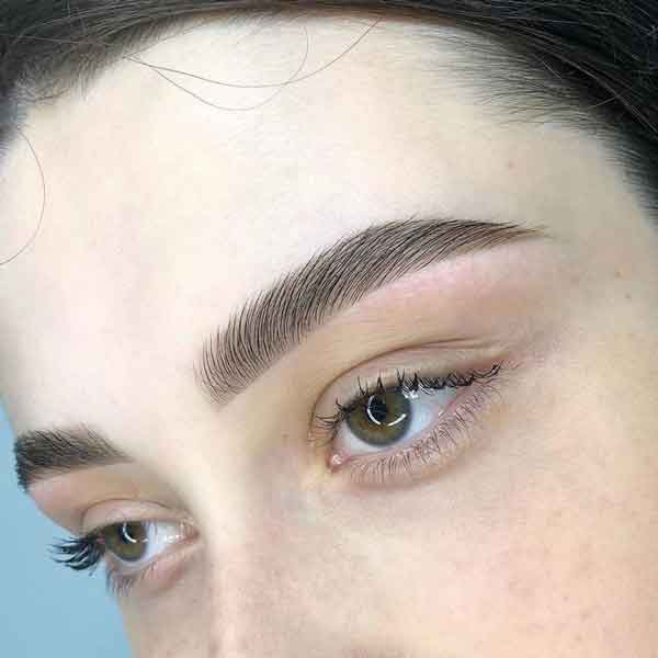 مدل ابرو میکرو برای صورت های گرد و کشیده (میکروبلیدینگ فیبروز)