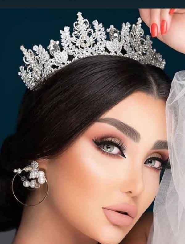 مدل آرایش چشم عروس عربی و لایت همراه با فرم ابرو متنوع