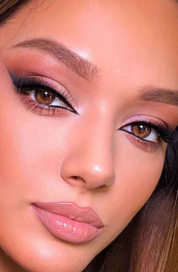 مدل آرایش زنانه جدید لایت و غلیظ برای عروسی (شاین دار)
