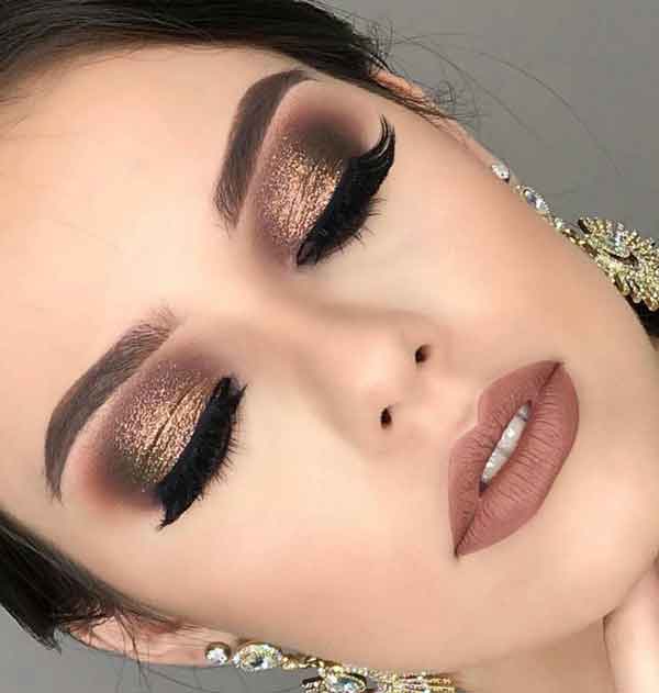مدل آرایش زنانه جدید لایت و غلیظ برای عروسی (شاین دار)