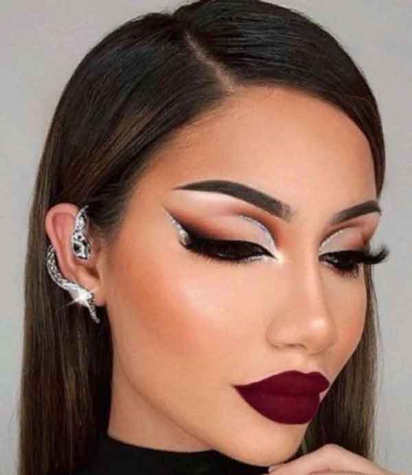 مدل آرایش زنانه جدید لایت و غلیظ برای عروسی (شاین دار)