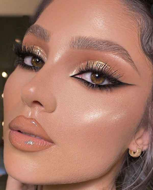 مدل آرایش زنانه جدید لایت و غلیظ برای عروسی (شاین دار)