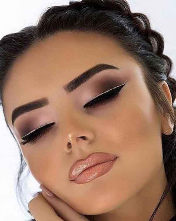 مدل آرایش زنانه مجلسی ساده و شیک برای عروسی (مژه مصنوعی و کاشت)