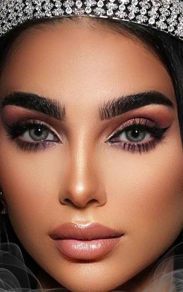 مدل آرایش زنانه مجلسی ساده و شیک برای عروسی (مژه مصنوعی و کاشت)