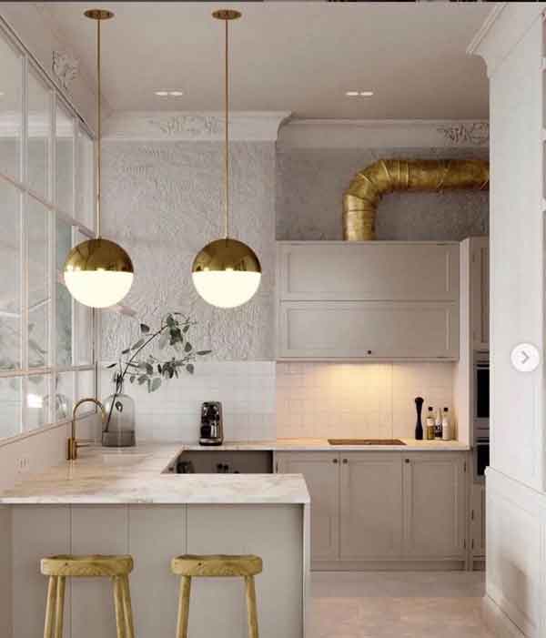مدل آشپزخانه جدید و شیک با رنگبندی متنوع کابینت های زیبا