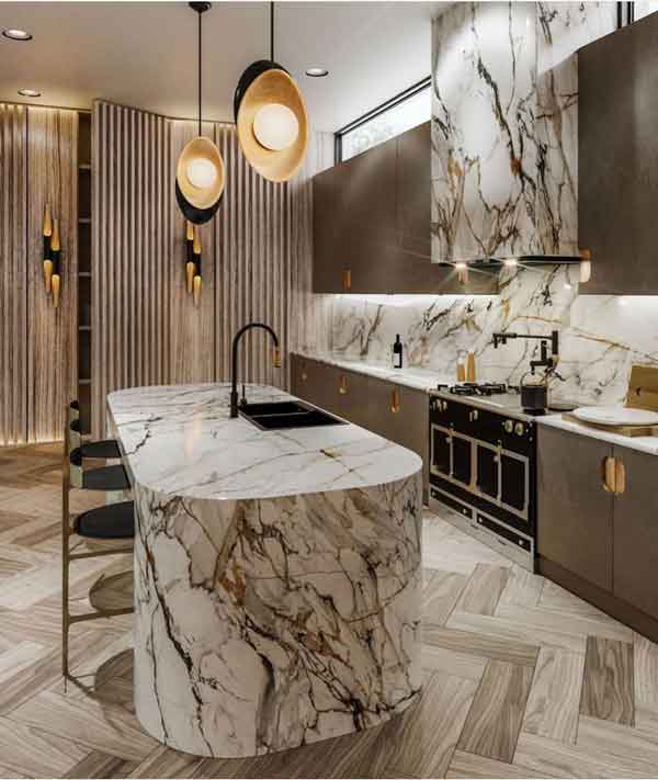 مدل آشپزخانه جدید و شیک با رنگبندی متنوع کابینت های زیبا