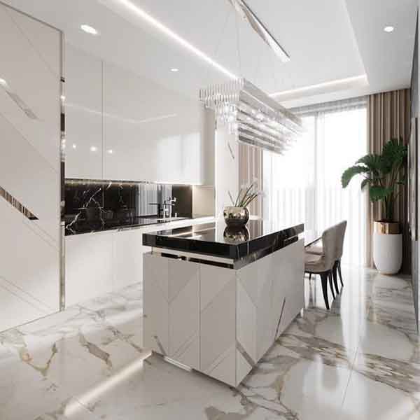 مدل کابینت های گلاس 2023 جدید و طرح چوب و ساده (ترکیب رنگ متنوع)