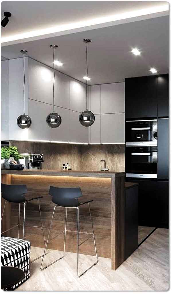 مدل کابینت های گلاس 2023 جدید و طرح چوب و ساده (ترکیب رنگ متنوع)