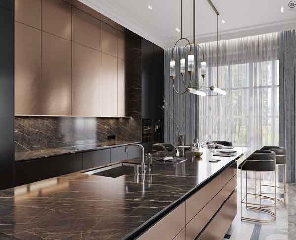 مدل کابینت های گلاس 2023 جدید و طرح چوب و ساده (ترکیب رنگ متنوع)