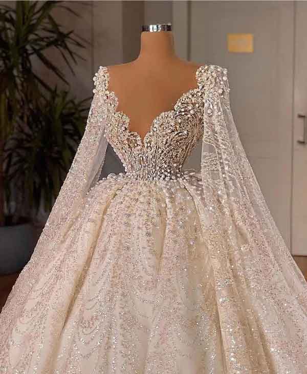 مدل لباس عروس جدید پرنسسی 1402 زیبا و جدید ویژه اینستا
