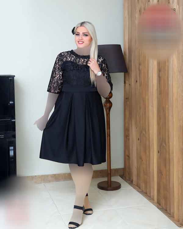 مدل لباس گیپور زنانه مجلسی جدید پایین کرپ بلند و کوتاه زیبا