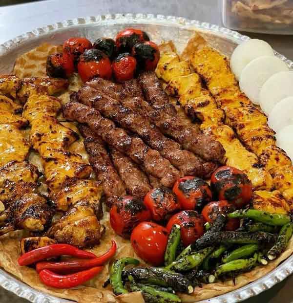 تزیین جوجه کباب مجلسی و زیبا در خانه با برنج