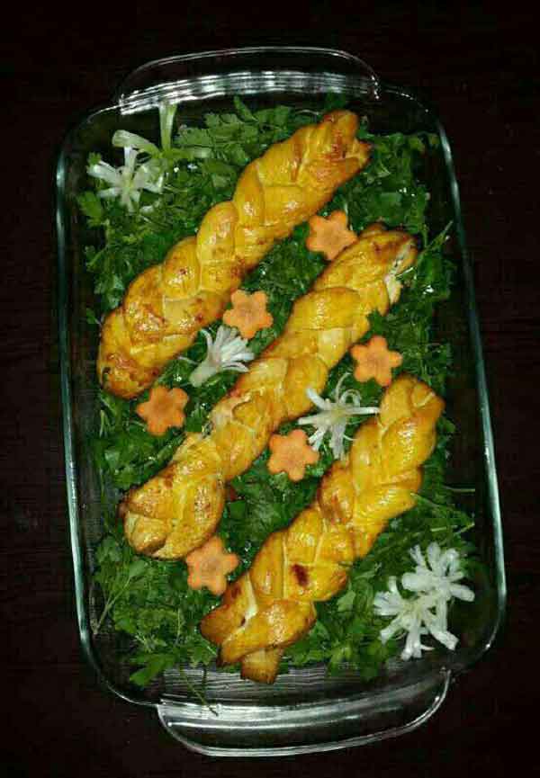 تزیین جوجه کباب مجلسی و زیبا در خانه با برنج