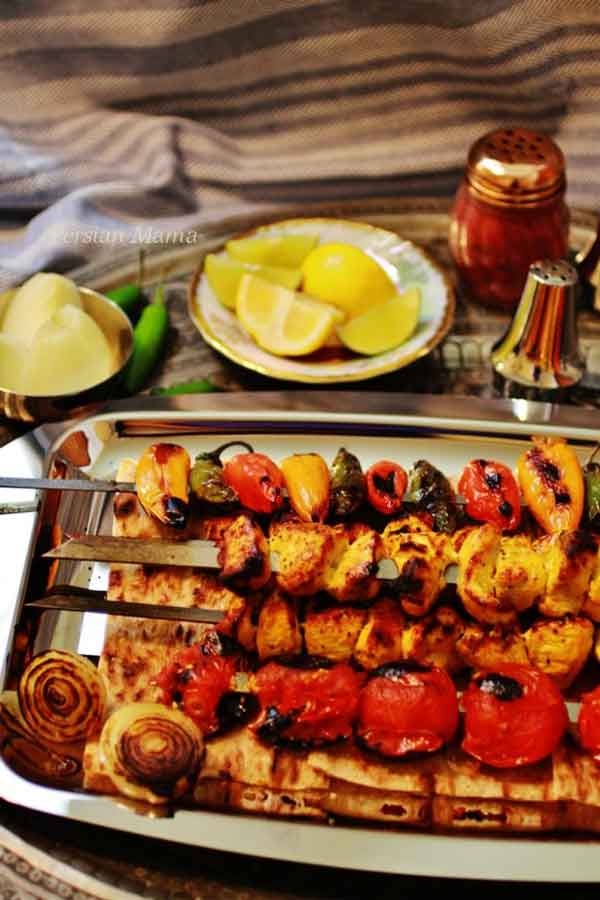تزیین جوجه کباب مجلسی و زیبا در خانه با برنج
