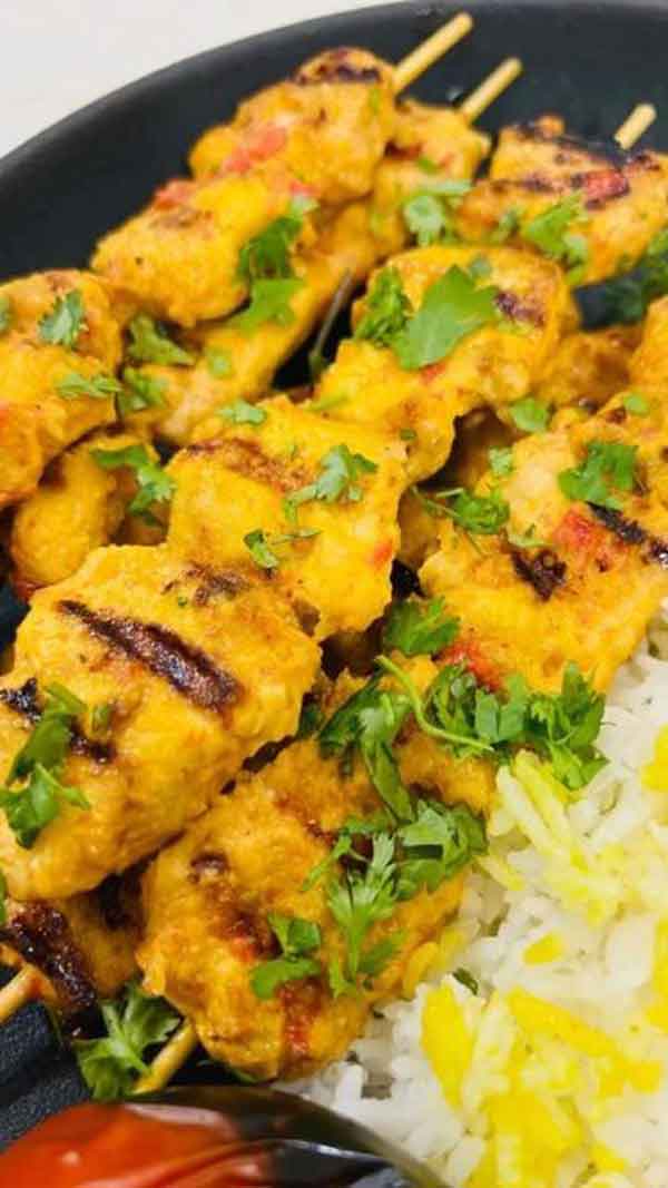 تزیین جوجه کباب مجلسی و زیبا در خانه با برنج