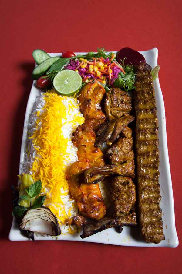 تزیین جوجه کباب مجلسی و زیبا در خانه با برنج