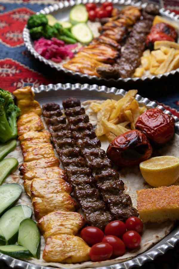 تزیین جوجه کباب مجلسی و زیبا در خانه با برنج