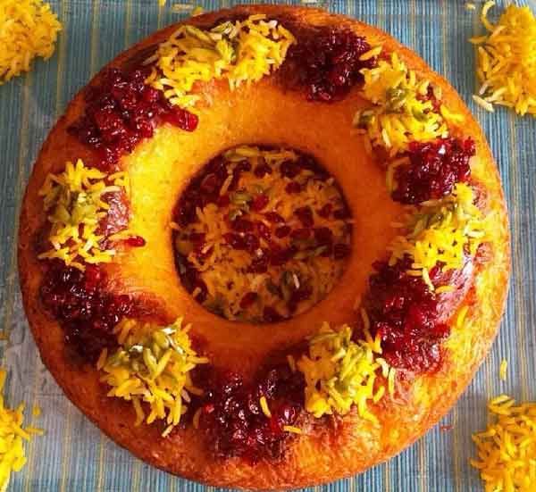تزیین ته چین مجلسی مرغ و گوشت در خانه (قالبی و دیسی)