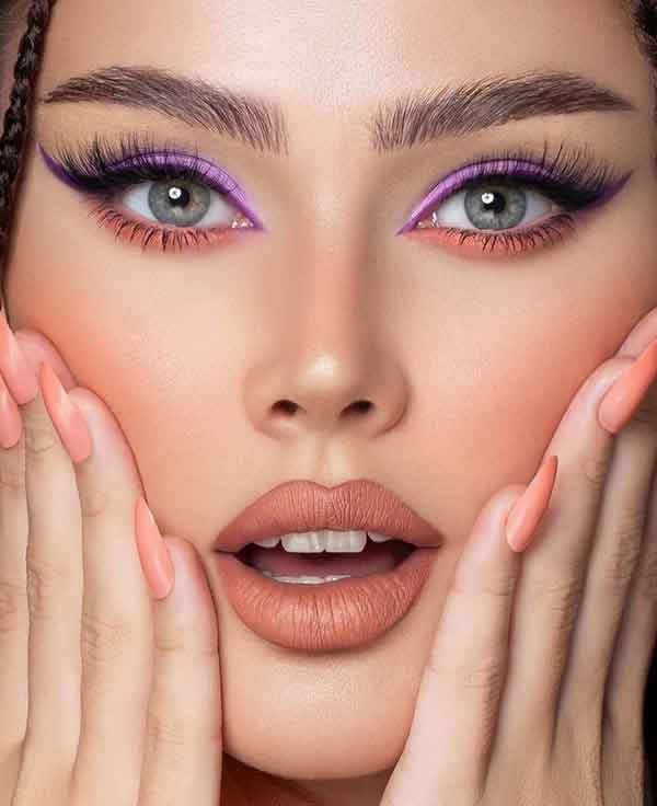 مدل آرایش مجلسی ساده و شیک زنانه بسیار زیبا برای فرم صورت مختلف