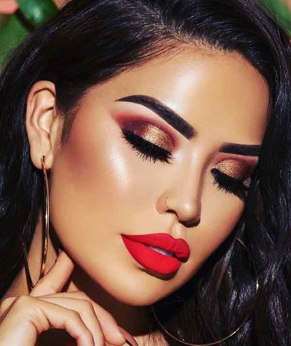 مدل آرایش مجلسی ساده و شیک زنانه بسیار زیبا برای فرم صورت مختلف
