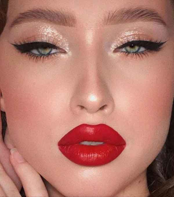 مدل آرایش صورت ملایم مجلسی به سبک ملایم اروپایی و غلیظ زیبا