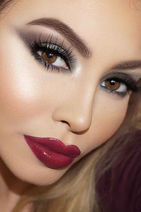 مدل آرایش صورت ملایم مجلسی به سبک ملایم اروپایی و غلیظ زیبا