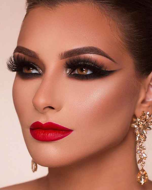 مدل آرایش صورت ملایم مجلسی به سبک ملایم اروپایی و غلیظ زیبا