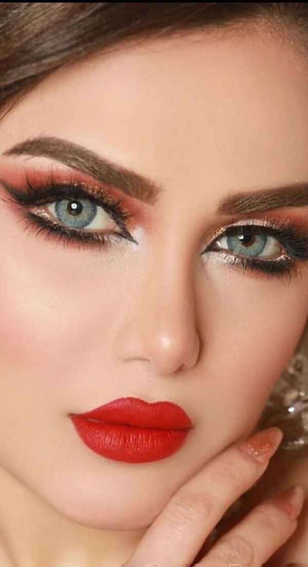 مدل آرایش صورت ملایم مجلسی به سبک ملایم اروپایی و غلیظ زیبا