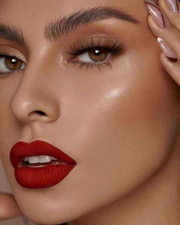 مدل آرایش صورت ملایم مجلسی به سبک ملایم اروپایی و غلیظ زیبا