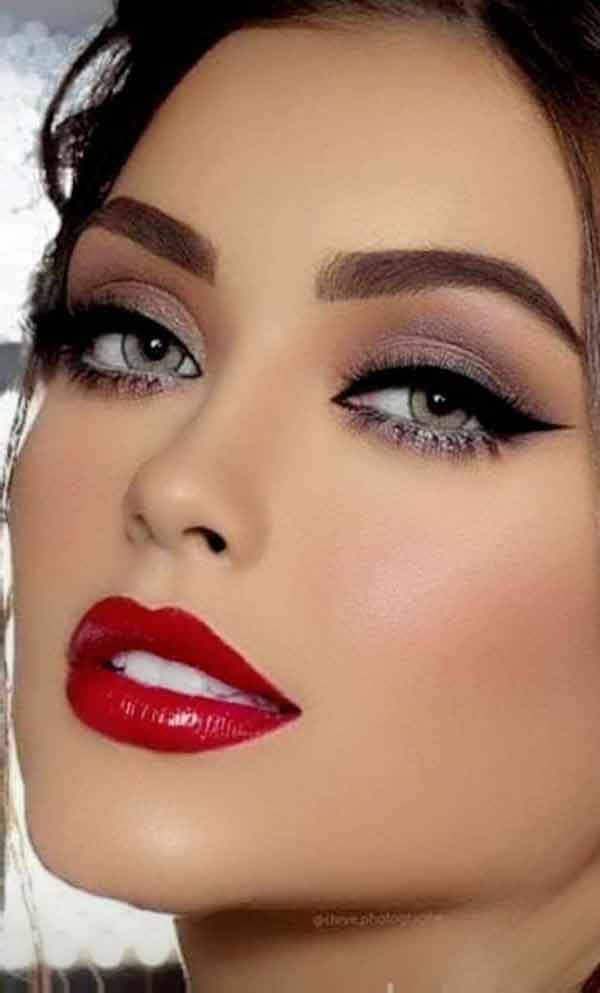 مدل آرایش صورت ملایم مجلسی به سبک ملایم اروپایی و غلیظ زیبا