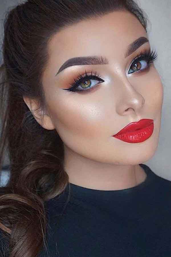 مدل آرایش صورت ساده ملایم و غلیظ زیبا حرفه ای متفاوت