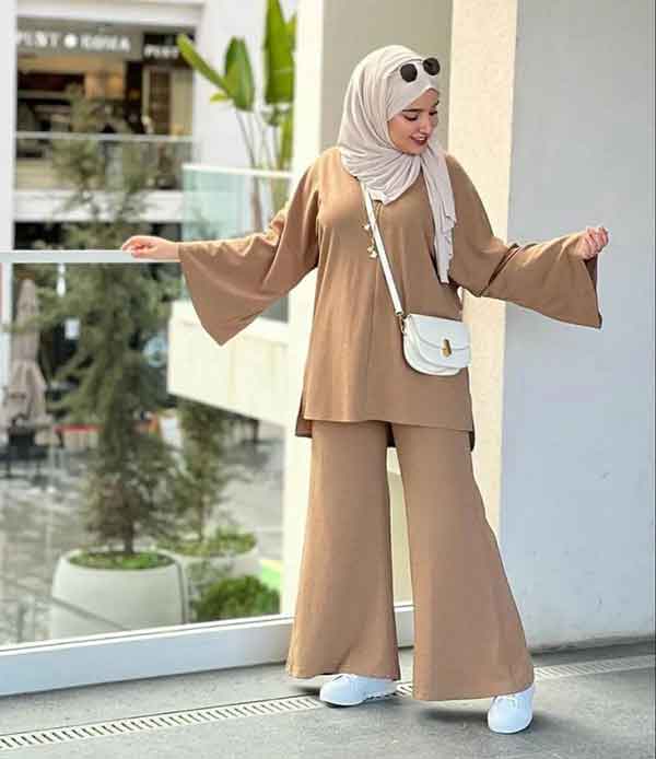 مدل بلوز شلوار دخترانه با پارچه ابروبادی جدید و دوختنی تابستانه