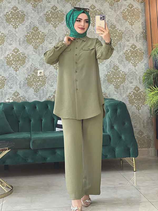 مدل بلوز شلوار دخترانه با پارچه ابروبادی جدید و دوختنی تابستانه