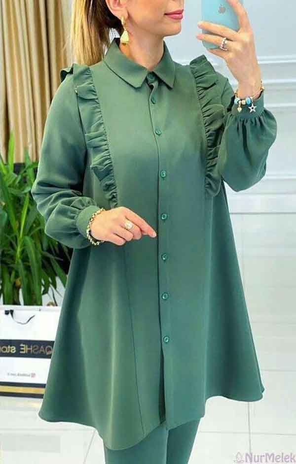 مدل بلوز شلوار دخترانه با پارچه ابروبادی جدید و دوختنی تابستانه