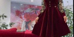 مدل پیراهن مخمل مجلسی 1403 ترکی جدید کوتاه و بلند زیبا