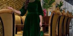 مدل پیراهن مخمل مجلسی ۱۴۰۲ ترکی جدید کوتاه و بلند زیبا
