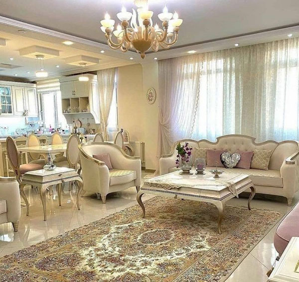 مدل چیدمان منزل به سبک کلاسیک با دکوراسیون شیک و لاکچری جدید سال