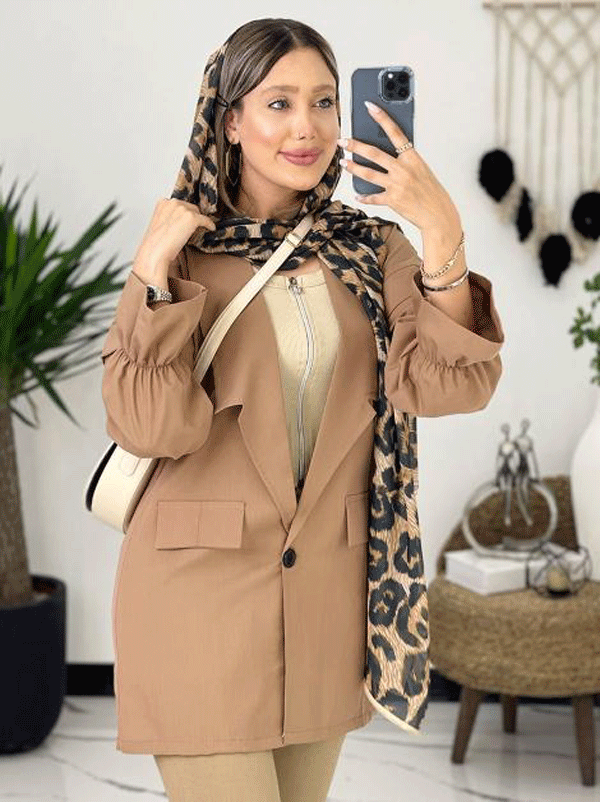 مدل مانتو کتی بلند جلو بسته دخترانه و زنانه شیک و جدید سال