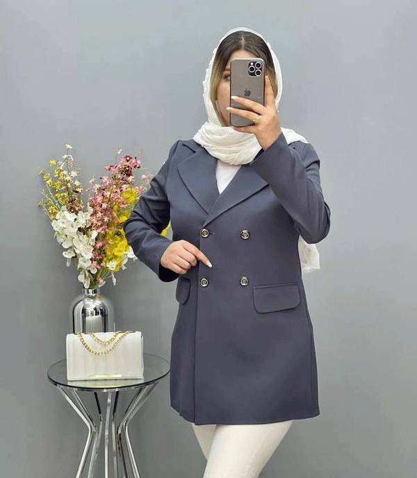 مدل مانتو کتی بلند جلو بسته دخترانه و زنانه شیک و جدید سال